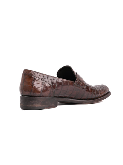 Excellent Ermenegildo Zegna Orange Leather Loafers Size 41.5