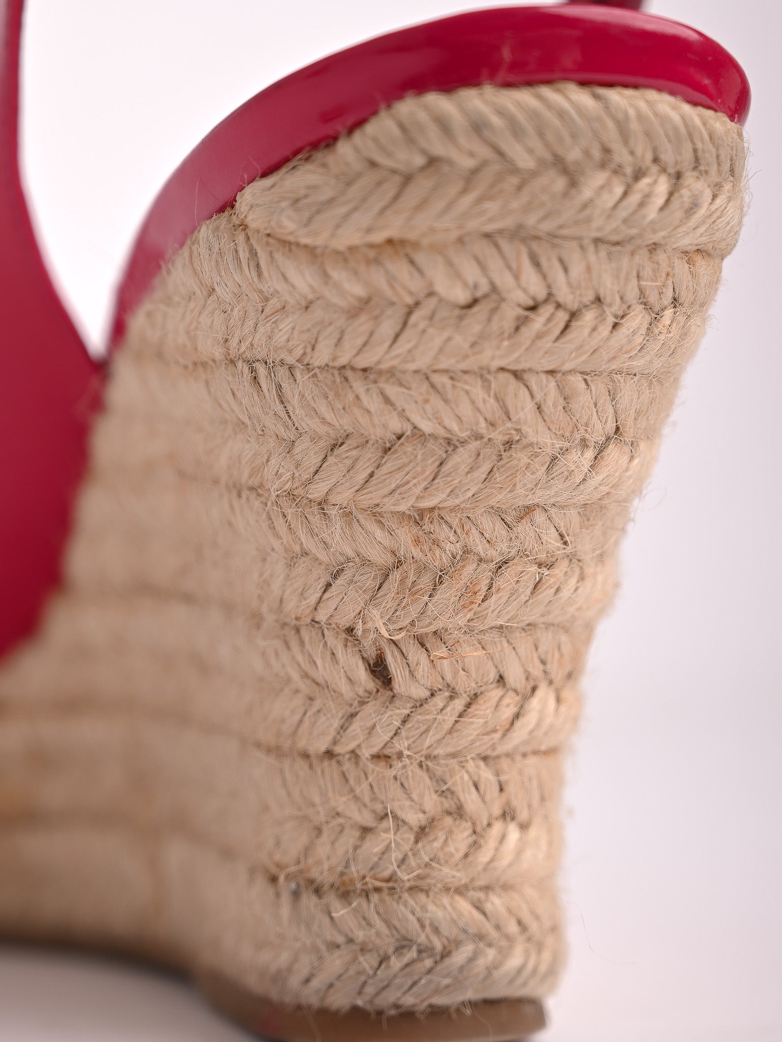 Good Louis Vuitton Pink Lacquer Wedge Sandals Size 37.5