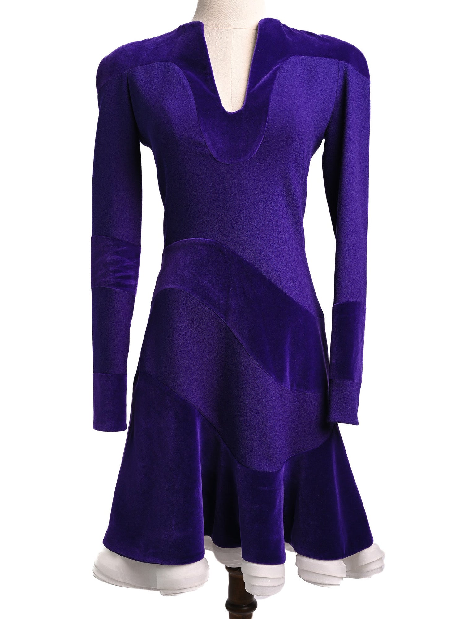 Excellent Alexander McQueen Purple Cotton Dress Women Size