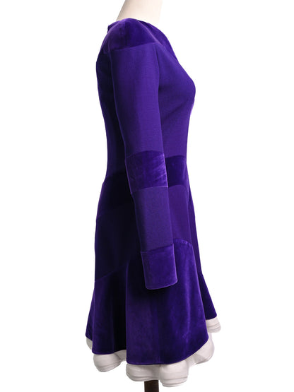 Excellent Alexander McQueen Purple Cotton Dress Women Size