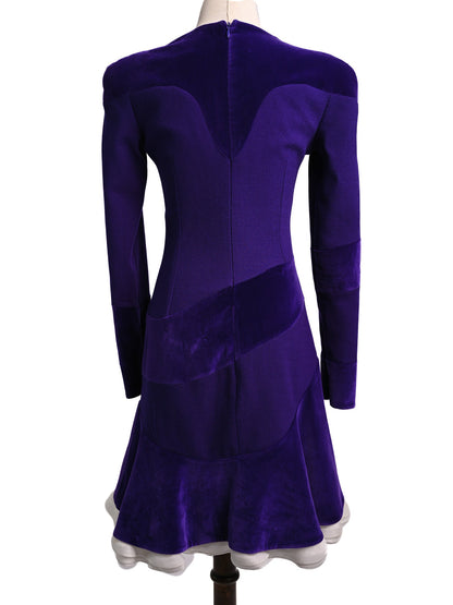 Excellent Alexander McQueen Purple Cotton Dress Women Size