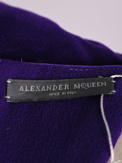 Excellent Alexander McQueen Purple Cotton Dress Women Size
