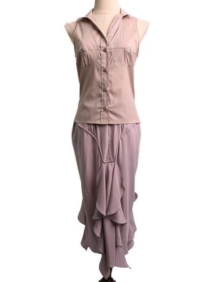 Excellent Saint Laurent White Nylon Women&