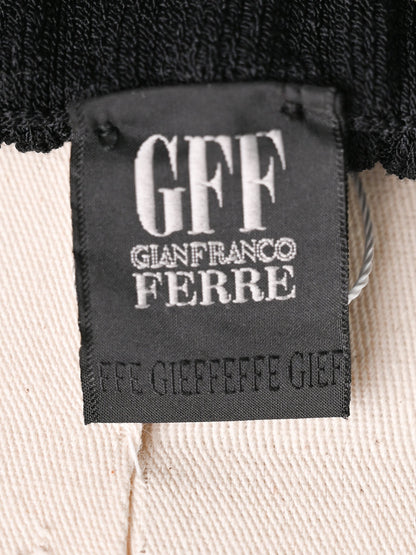 Excellent GF Ferre Black Ribbed Maxi Skirt Women Size N/A