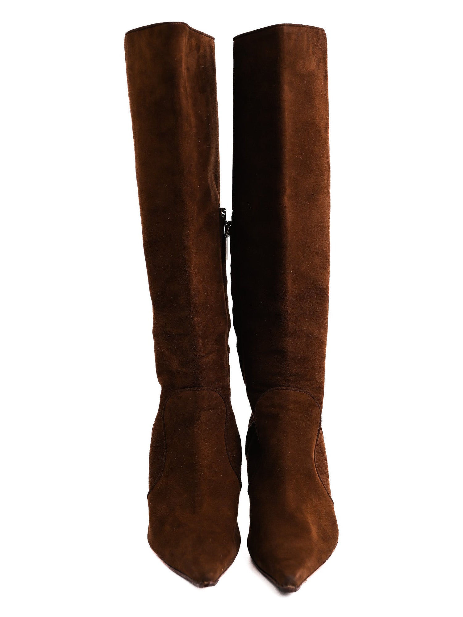 Average Dolce Gabbana Orange Leather Knee-High Boots Size 37