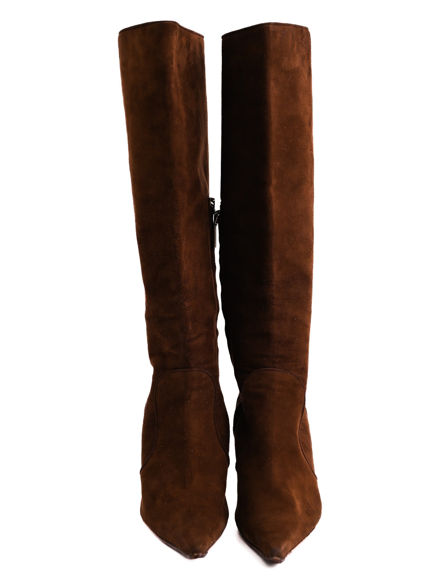 Average Dolce Gabbana Orange Leather Knee-High Boots Size 37