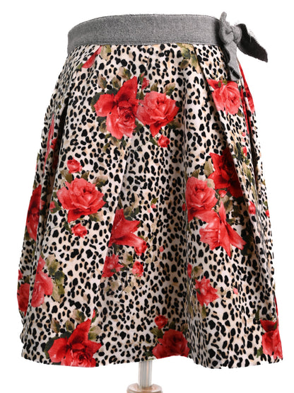 NEW Monnalisa Kids Skirt Floral Animal Print Size 12
