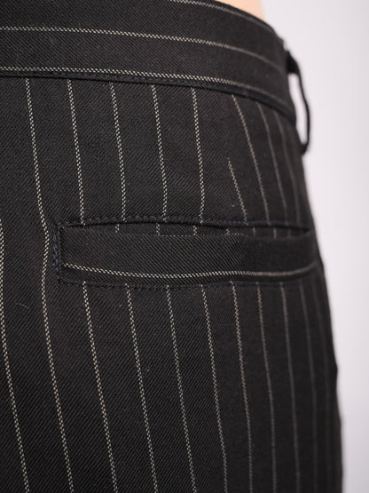 Excellent GF Ferre Black Pinstripe Pants Size 4XL Cotton