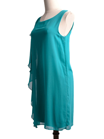 Excellent NAF NAF Turquoise Ruffled Sleeveless Dress XXS Women