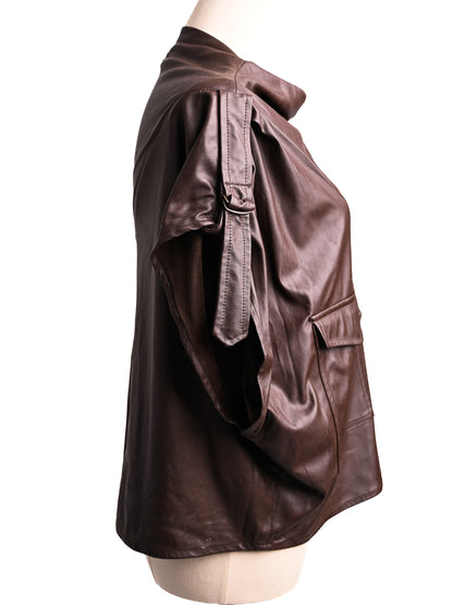 NEW Souvenir Orange Polyester Draped Top with Pockets - Women&