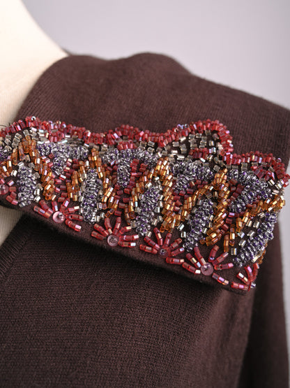 Excellent Ferre Orange Viscose Cardigan with Embellishments