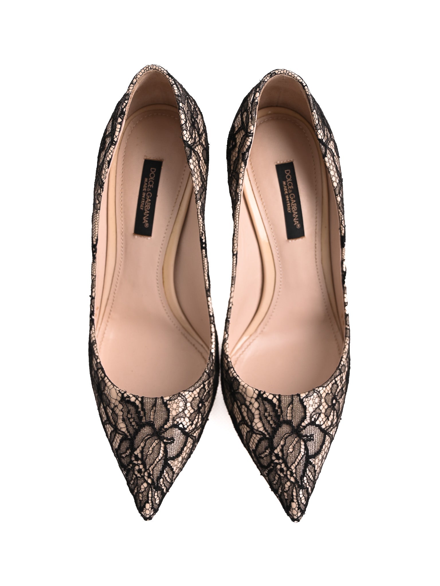 Perfect Dolce Gabbana Black Lace High-Heeled Shoes Women Size N/A