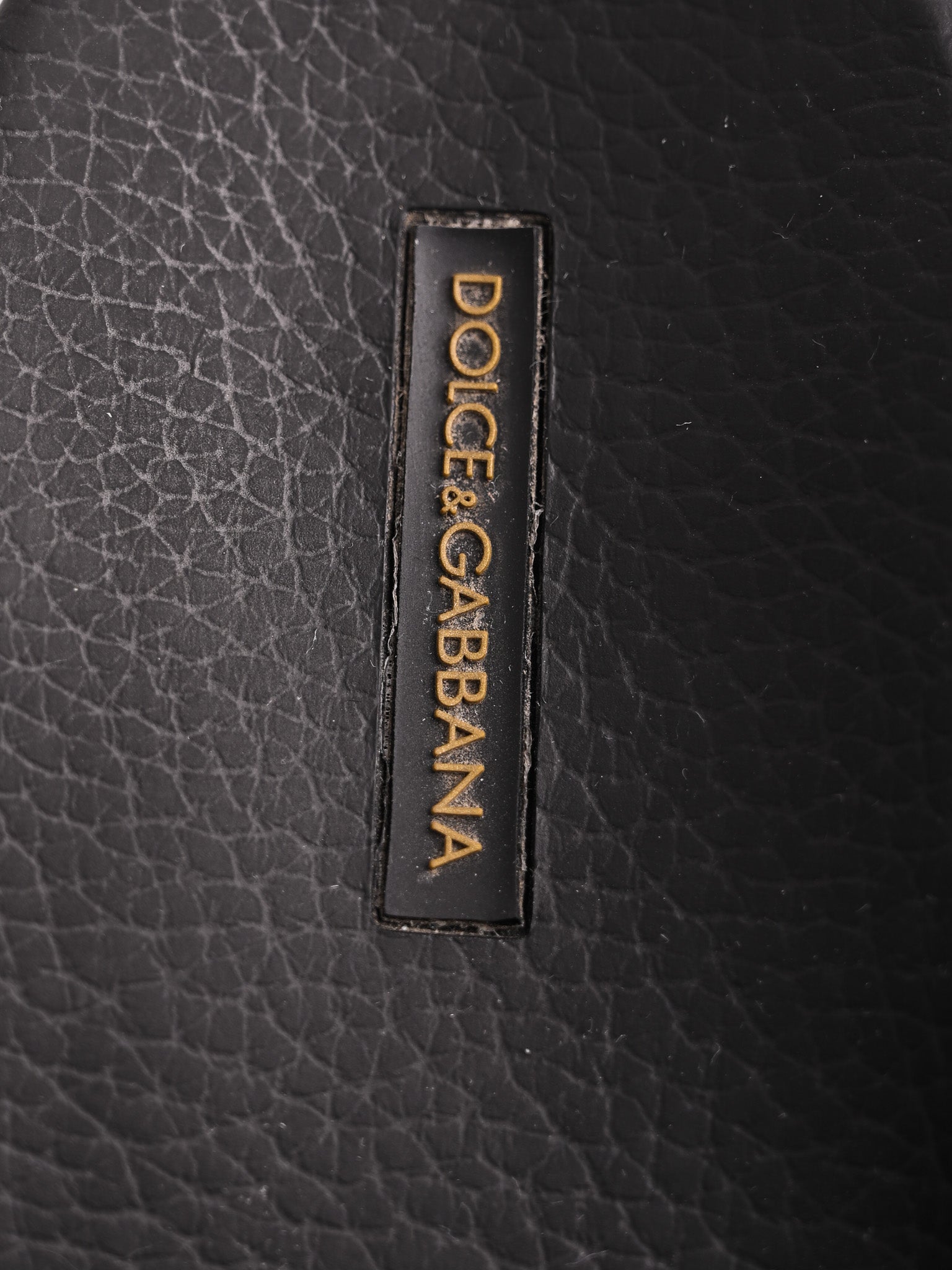 Perfect Dolce Gabbana Black Slides Size 39 with Gold D.G Logo