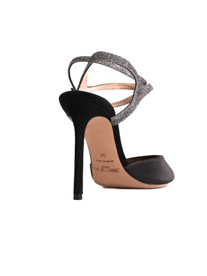 Perfect Jimmy Choo Black Leather High-Heeled Sandals Size 37