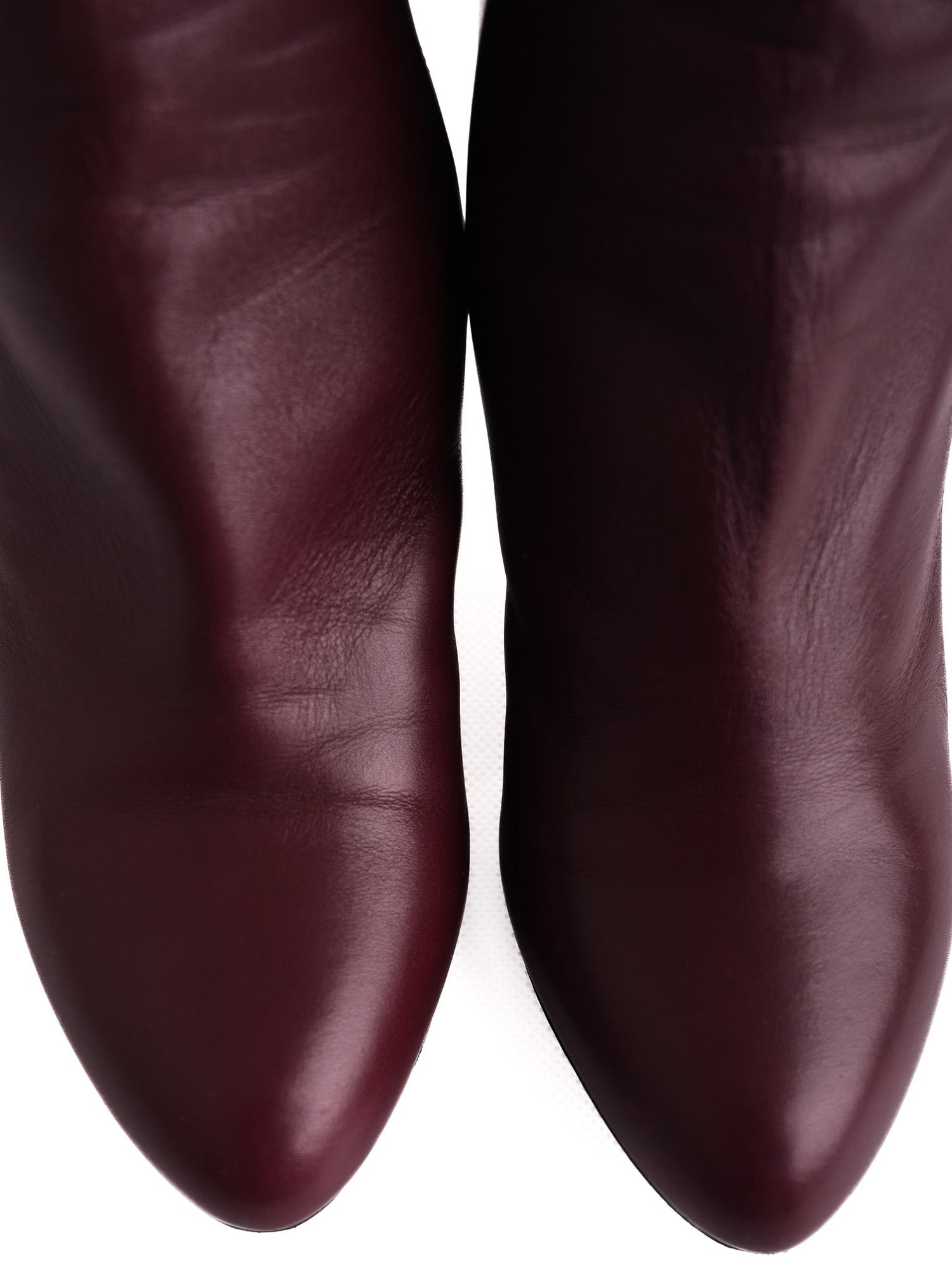 Perfect Dior Burgundy Leather Ankle Boot Size 36.5 with Studded Heel