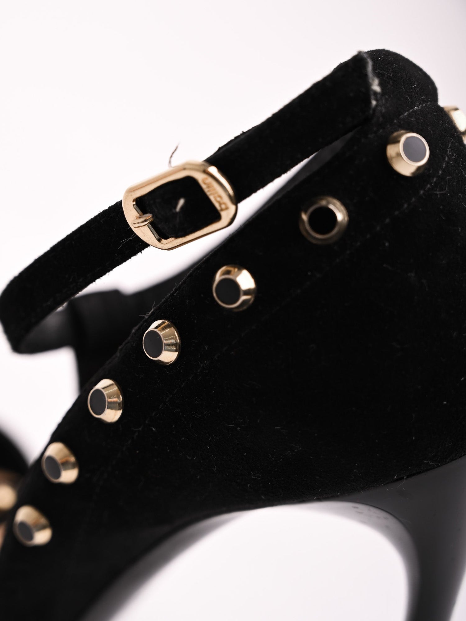 Good Ballin Black Leather High-Heeled Shoes Size 35 T-Strap