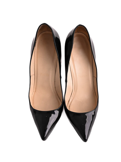 Good Condition Christian Louboutin Black Leather High Heels Size N/A
