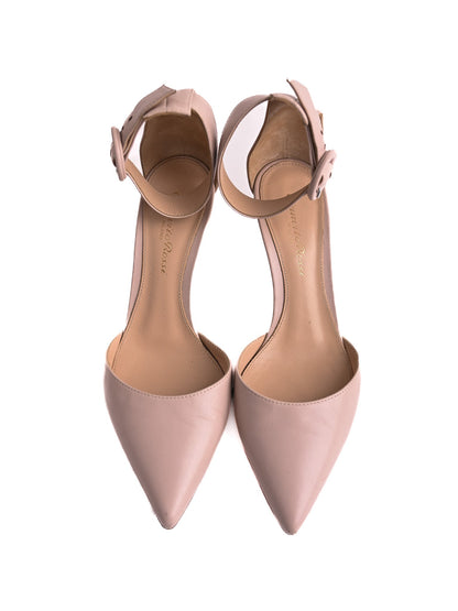 Excellent Gianvito Rossi Pink Leather High-Heeled Shoes Size 35