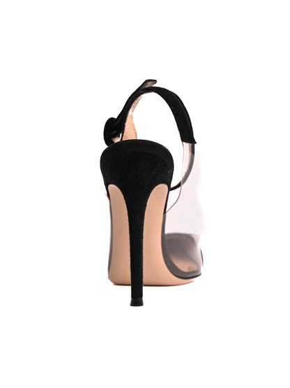 Excellent Gianvito Rossi Black Leather High-Heeled Shoes Size 36