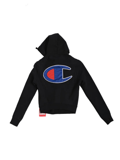 NEW Vetements Black Hoodie XXS Polyester Large Logo