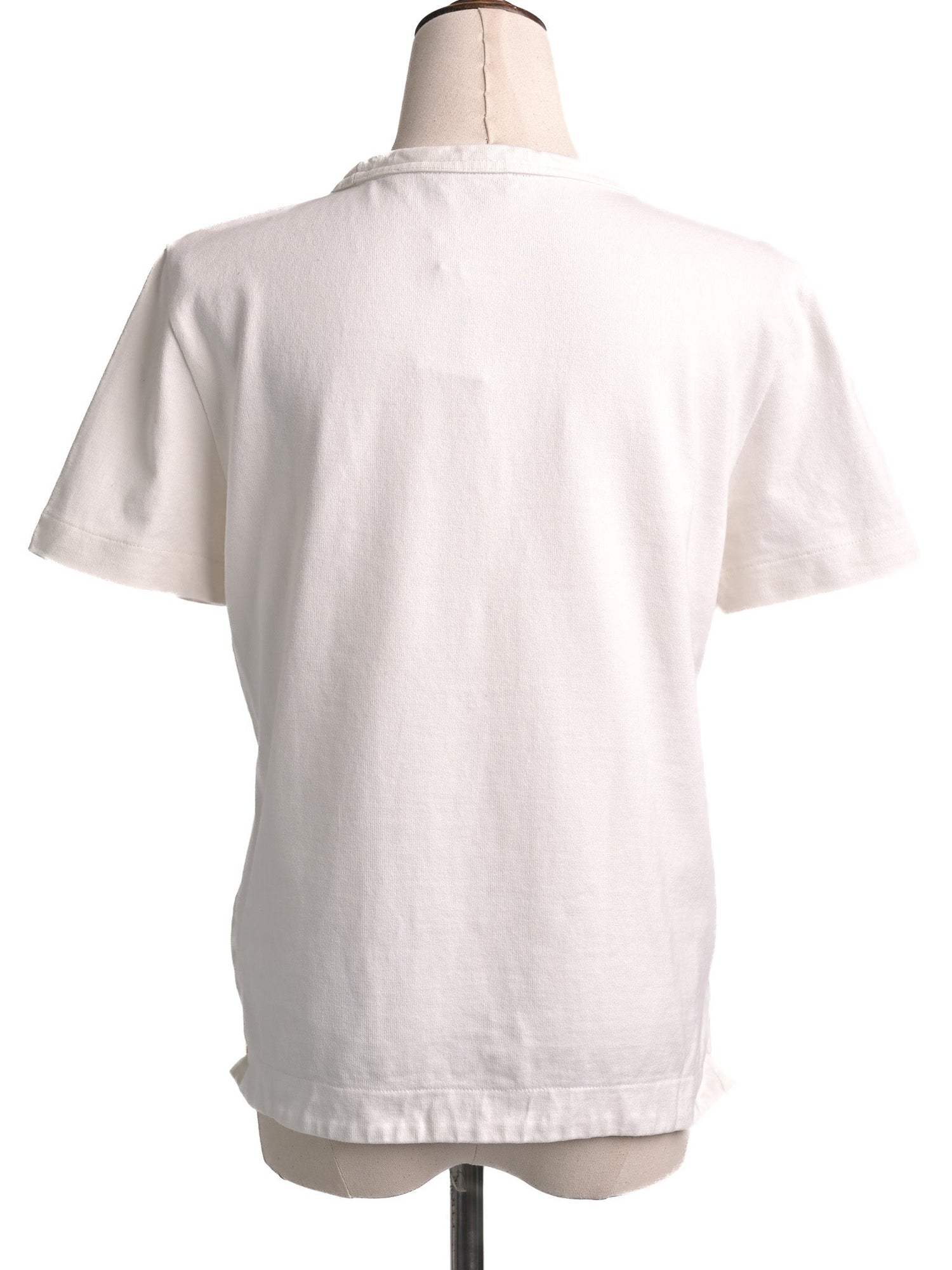 Excellent Tommy Hilfiger White Cotton T-Shirt XS Summer of Love Design