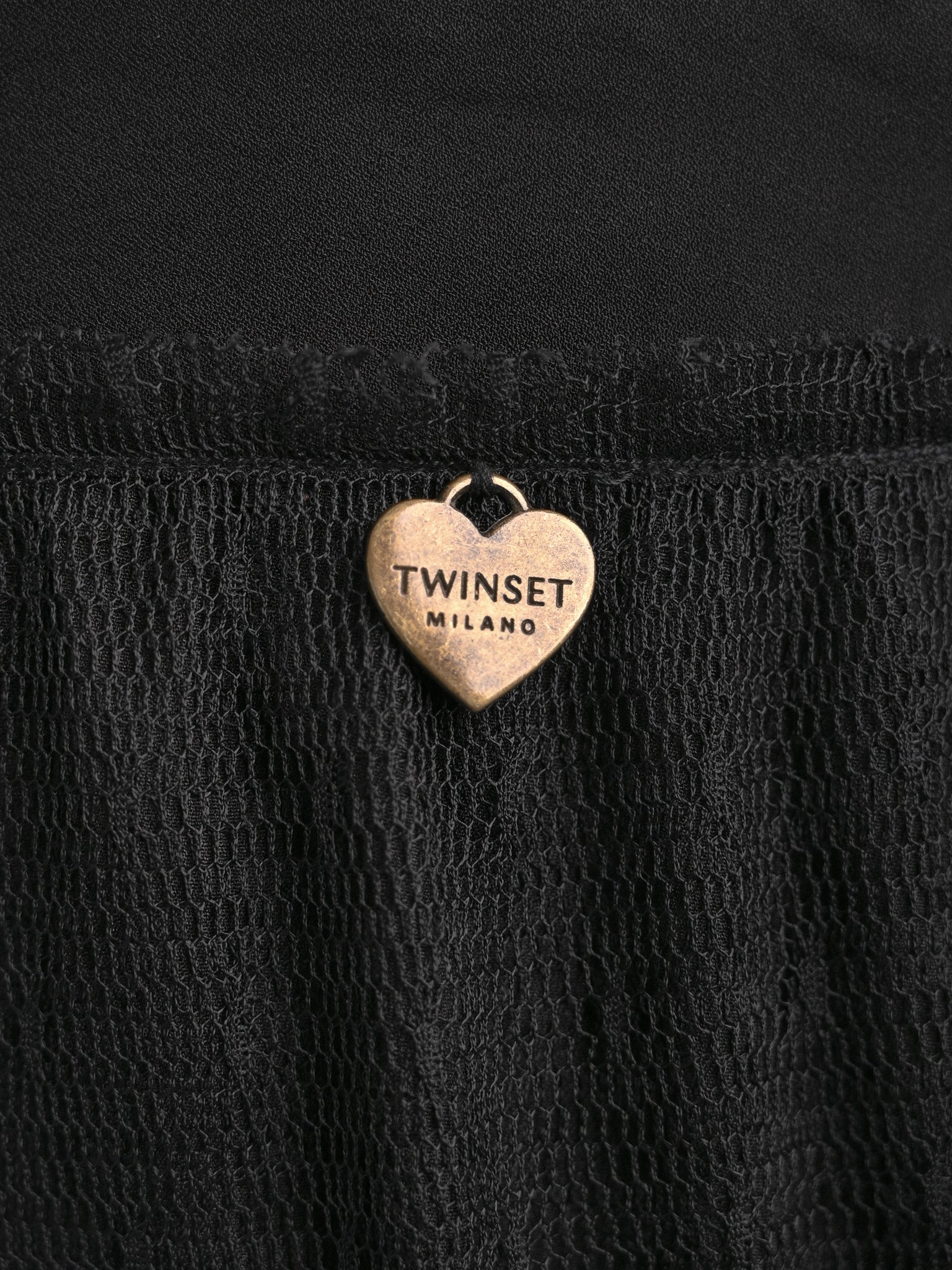 Excellent TWINSET Black Layered Skirt Size S Polyester