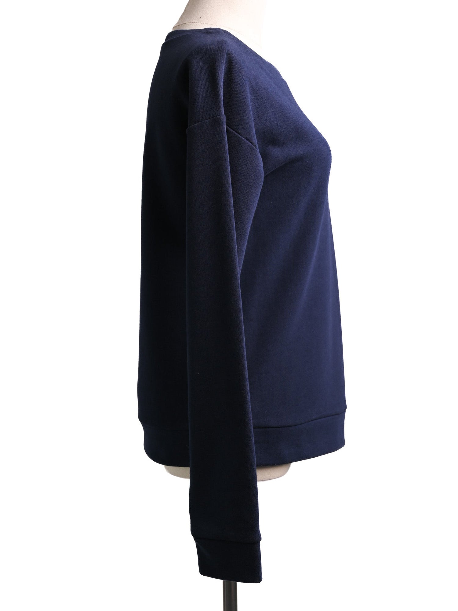 Excellent Weekend MaxMara Blue Cotton Sweatshirt Size S with Embroidery