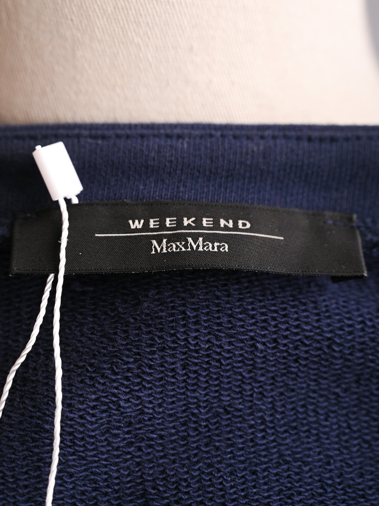 Excellent Weekend MaxMara Blue Cotton Sweatshirt Size S with Embroidery