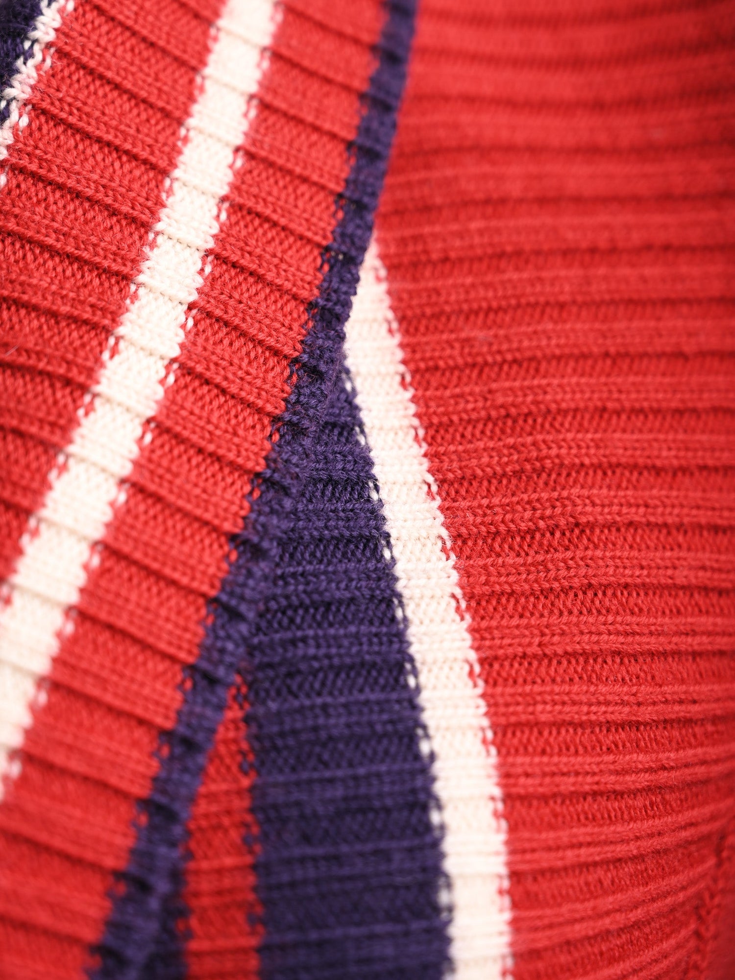 Excellent Iceberg Red Wool Cardigan Size S with Striped Details