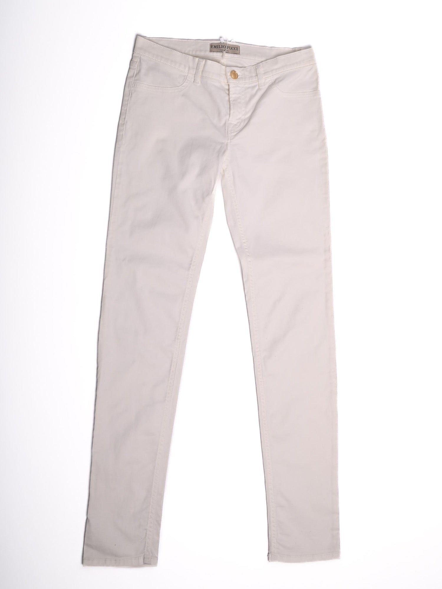 Excellent Emilio Pucci White Cotton Pants Size M Women