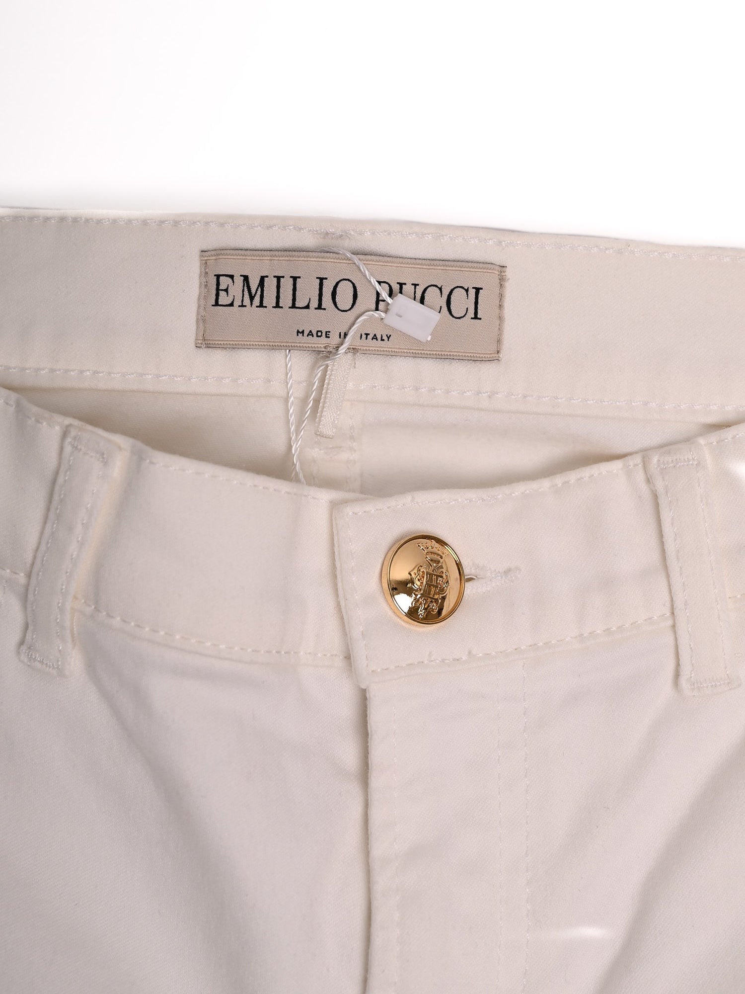 Excellent Emilio Pucci White Cotton Pants Size M Women