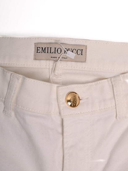 Excellent Emilio Pucci White Cotton Pants Size M Women