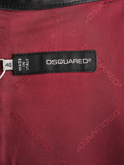 Excellent Dsquared2 Black Wool Sleeveless Dress V-Neck Women&