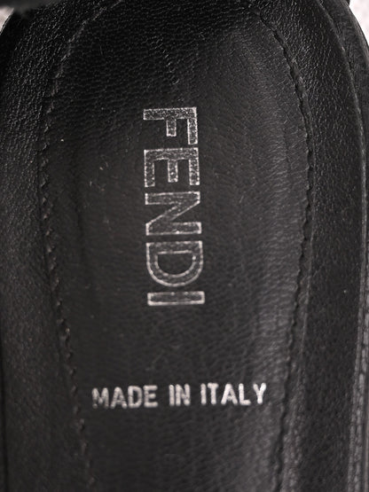 Fendi Gladiator Sandals Black Leather Excellent Condition Size N/A