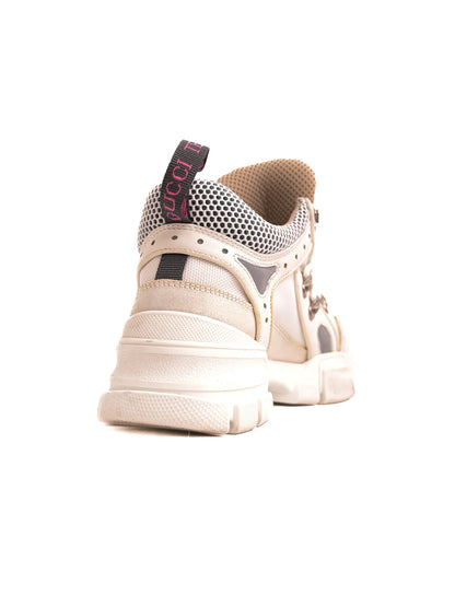 Excellent Gucci Chunky Sneakers White Textile Women Size N/A