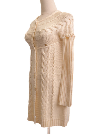 Excellent Miss Blumarine White Wool Cardigan Size M