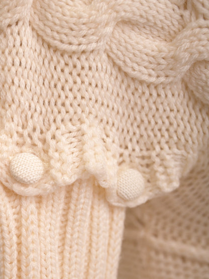 Excellent Miss Blumarine White Wool Cardigan Size M