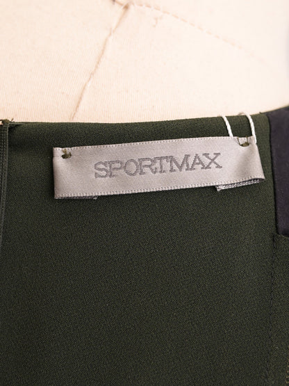 Sportmax Excellent Condition Green Viscose Dress Size M