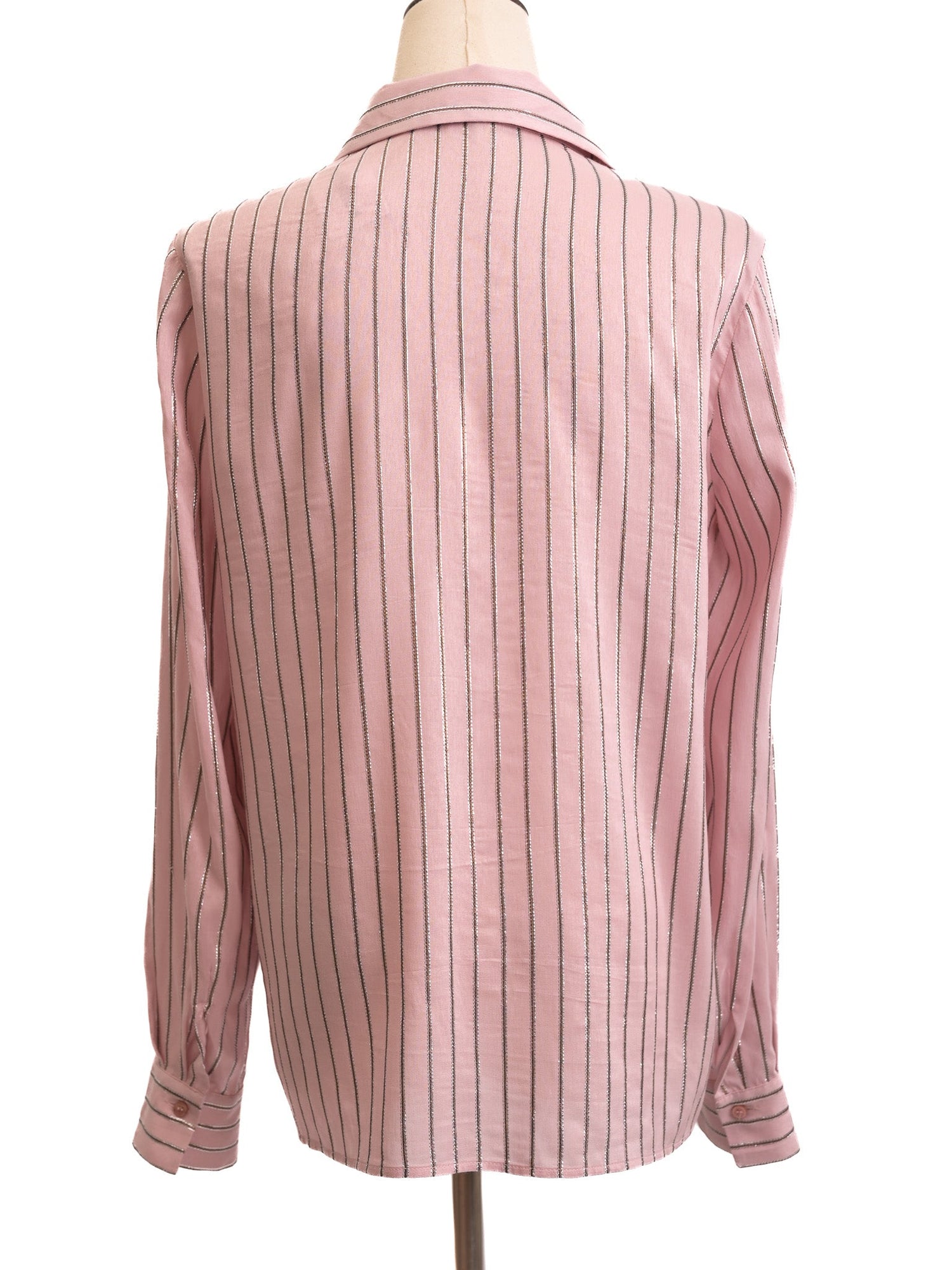 Excellent Pennyblack Pink Cotton Blouse Size M with Stripes
