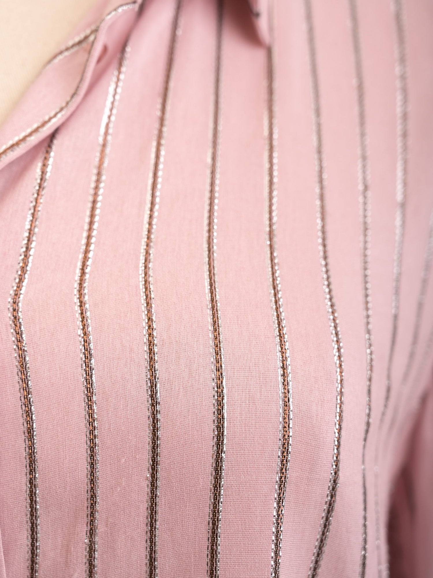 Excellent Pennyblack Pink Cotton Blouse Size M with Stripes