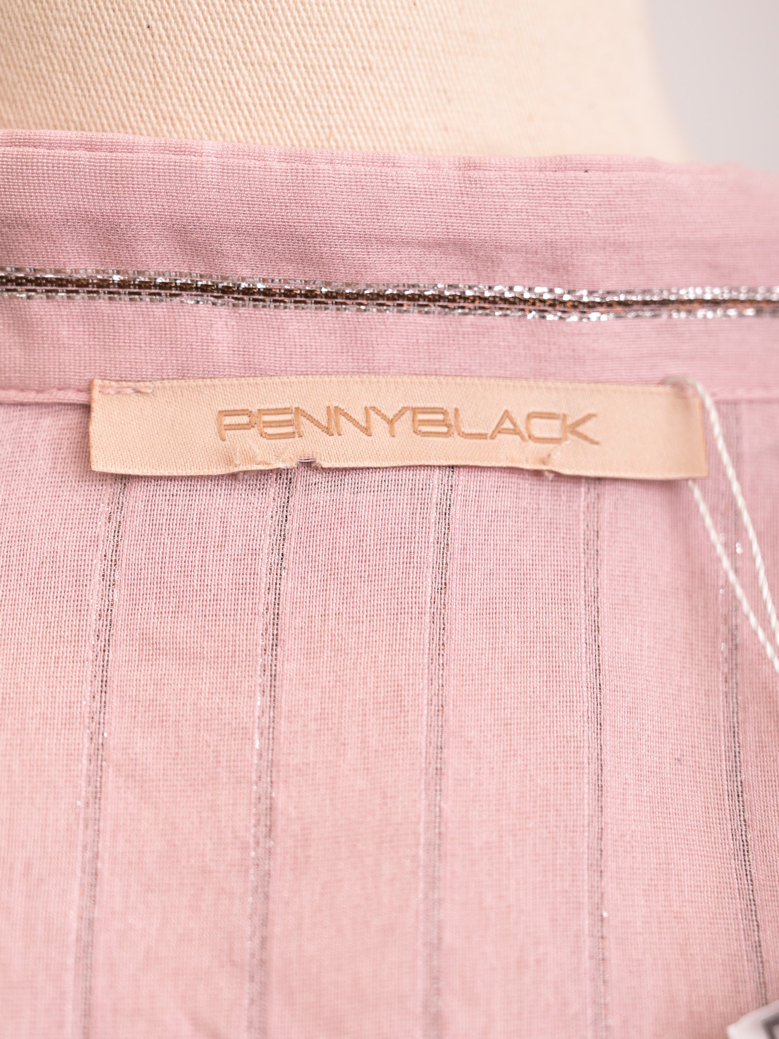 Excellent Pennyblack Pink Cotton Blouse Size M with Stripes