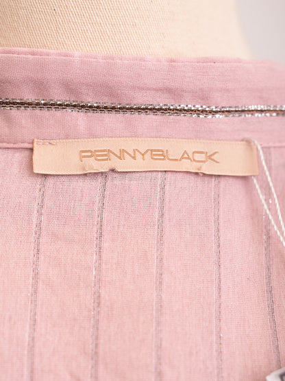 Excellent Pennyblack Pink Cotton Blouse Size M with Stripes