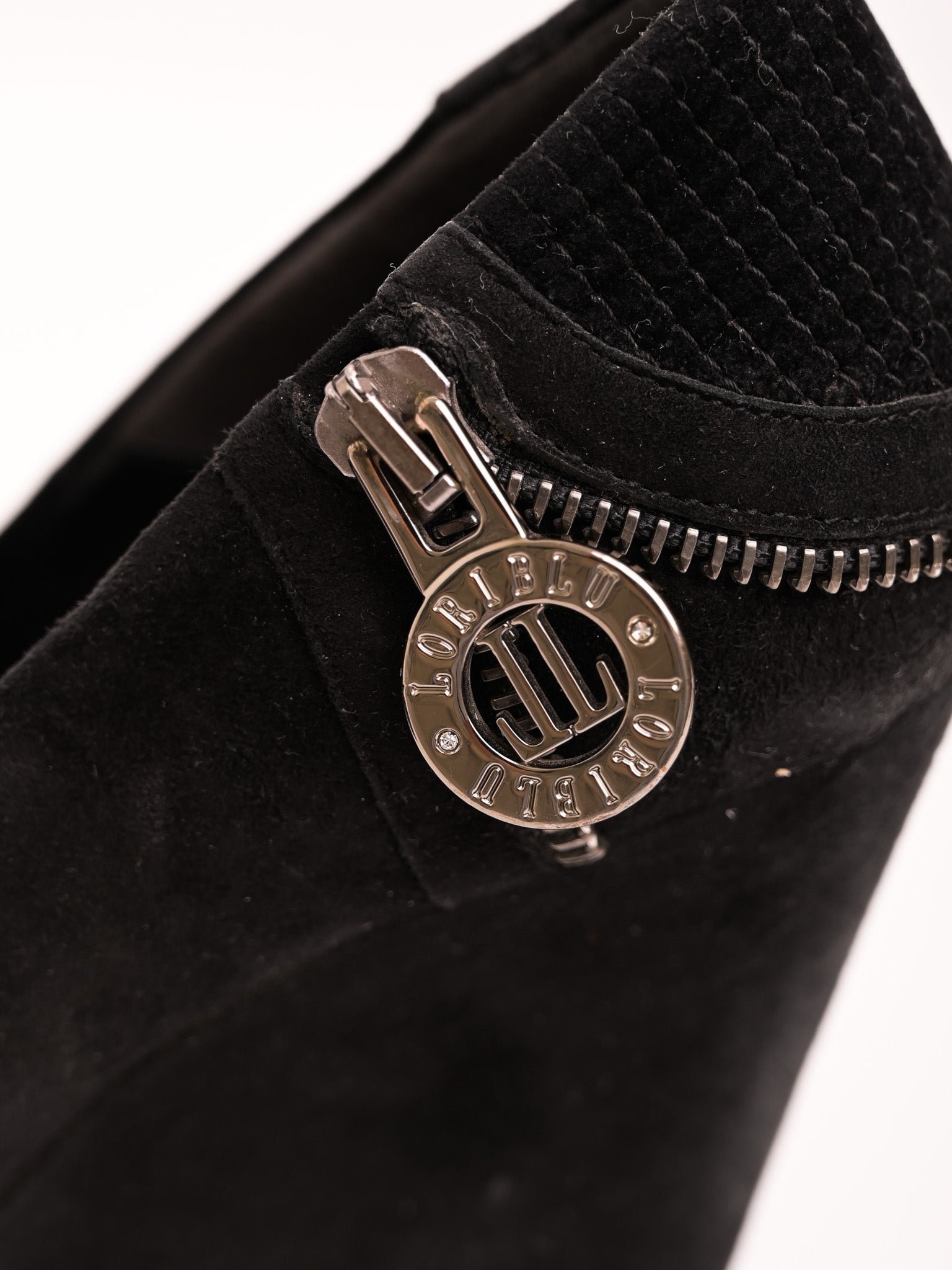 Excellent Easy by Loriblu Black Genuine Suede Wedge Shoes Size 37.5