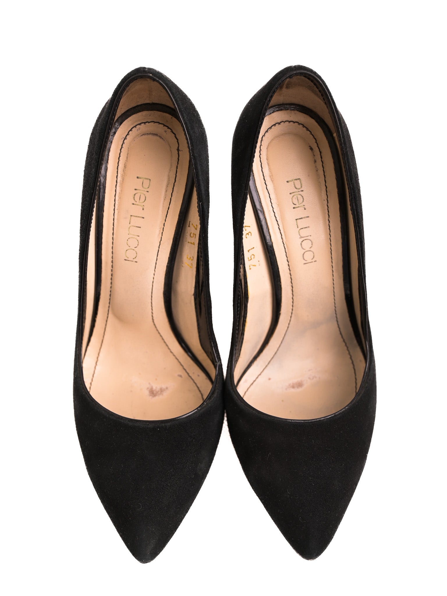 Excellent Pier Lucci Black Leather High-Heeled Shoes - Stiletto Style