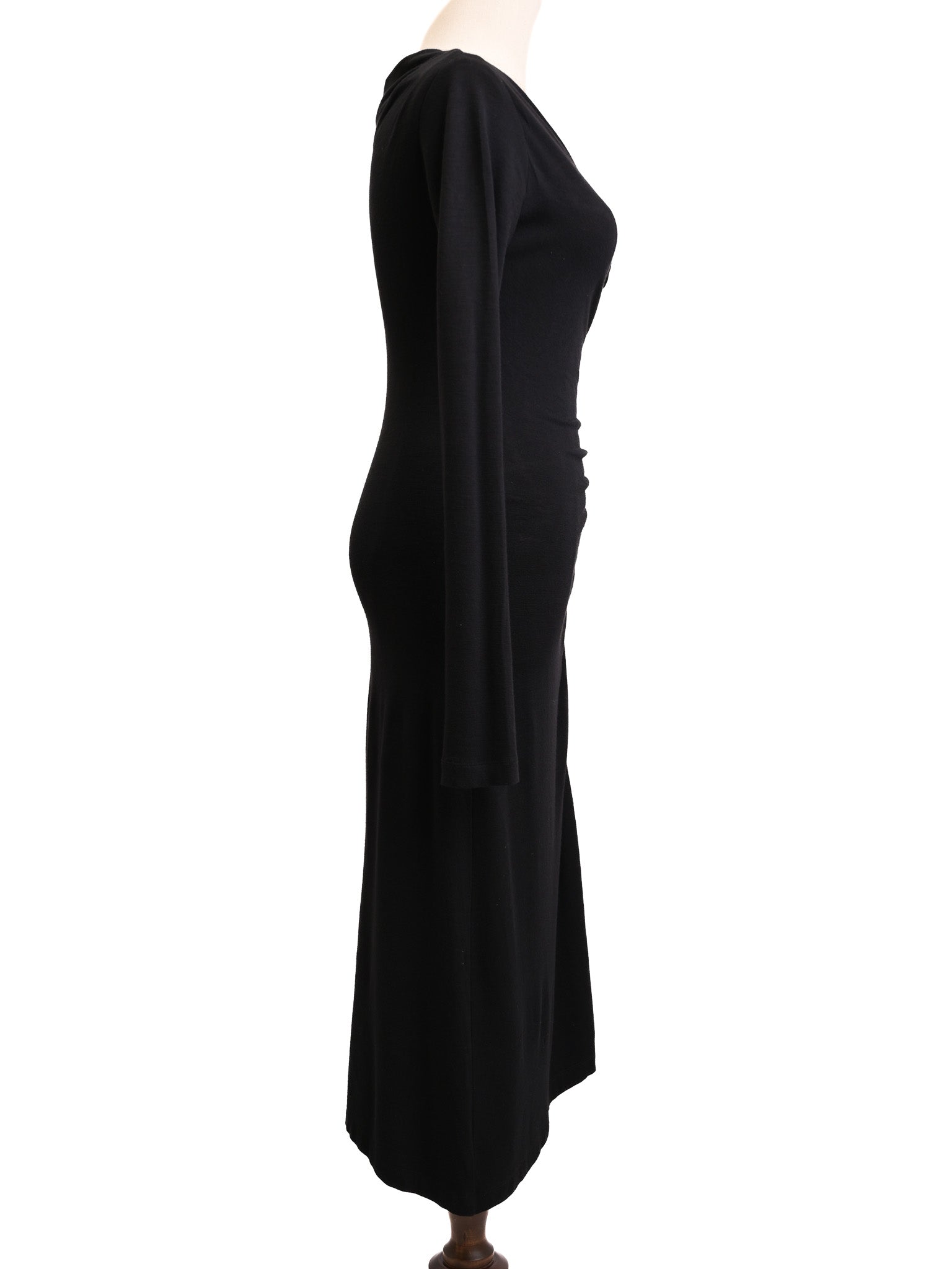 Excellent Plein Sud Black Wool Asymmetrical Dress Size N/A