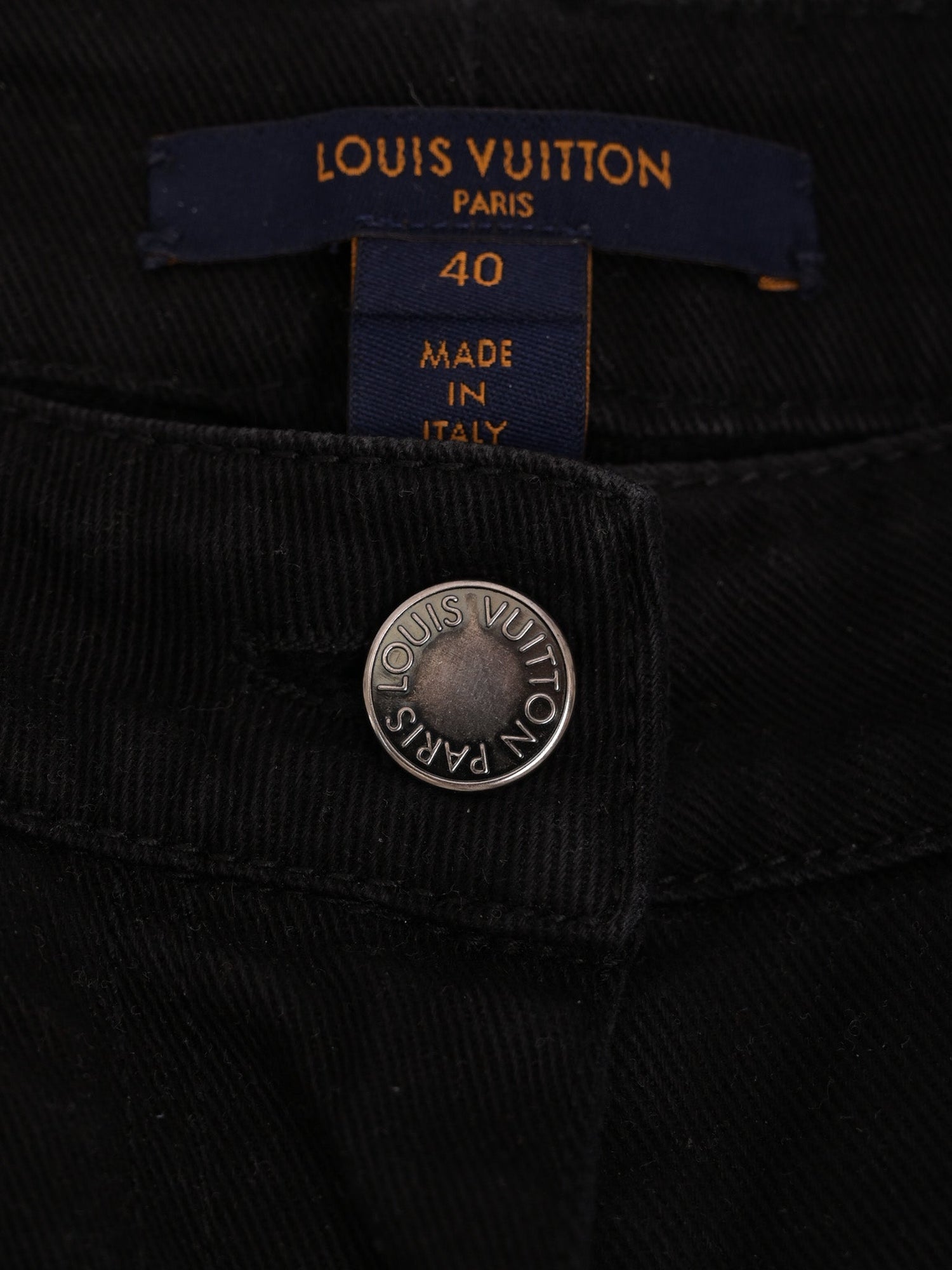 Excellent Louis Vuitton Black Cotton Jeans Size M Women&