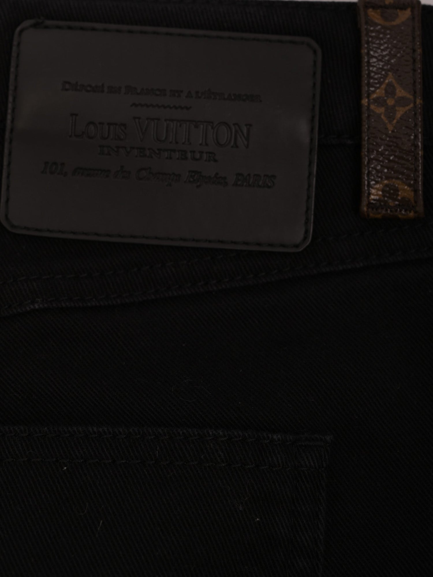 Excellent Louis Vuitton Black Cotton Jeans Size M Women&