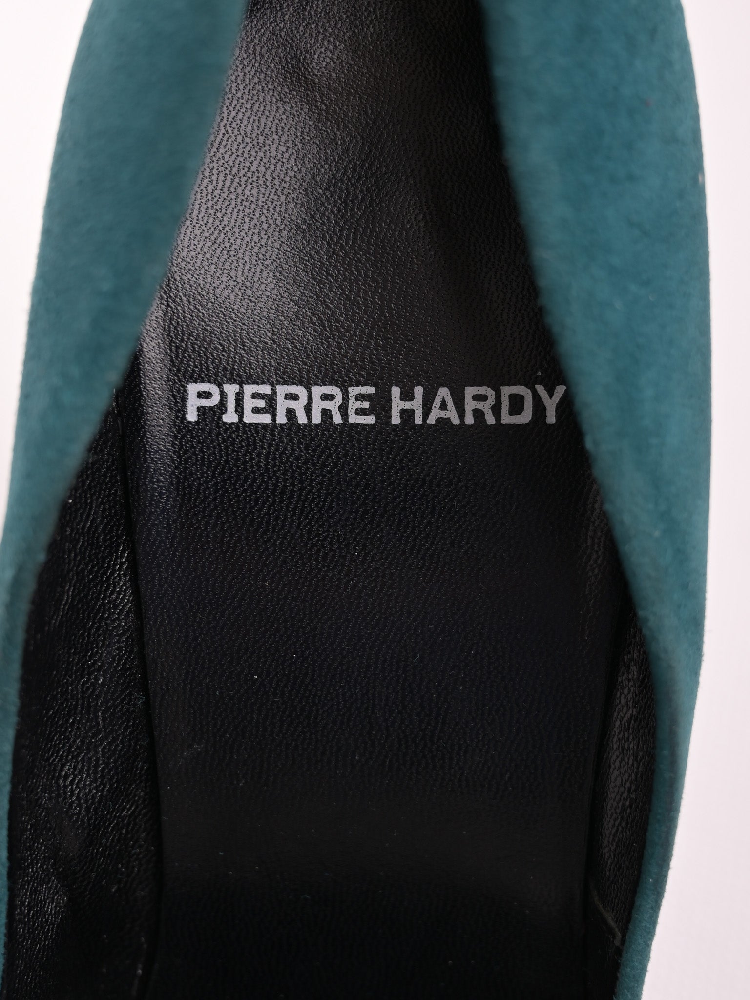 Good Pierre Hardy Green Genuine Suede Stiletto Heels Size 38.5