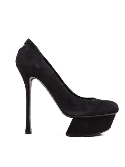 Good Nicholas Kirkwood Black Genuine Suede High Heels Size 37