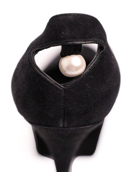 Good Nicholas Kirkwood Black Genuine Suede High Heels Size 37